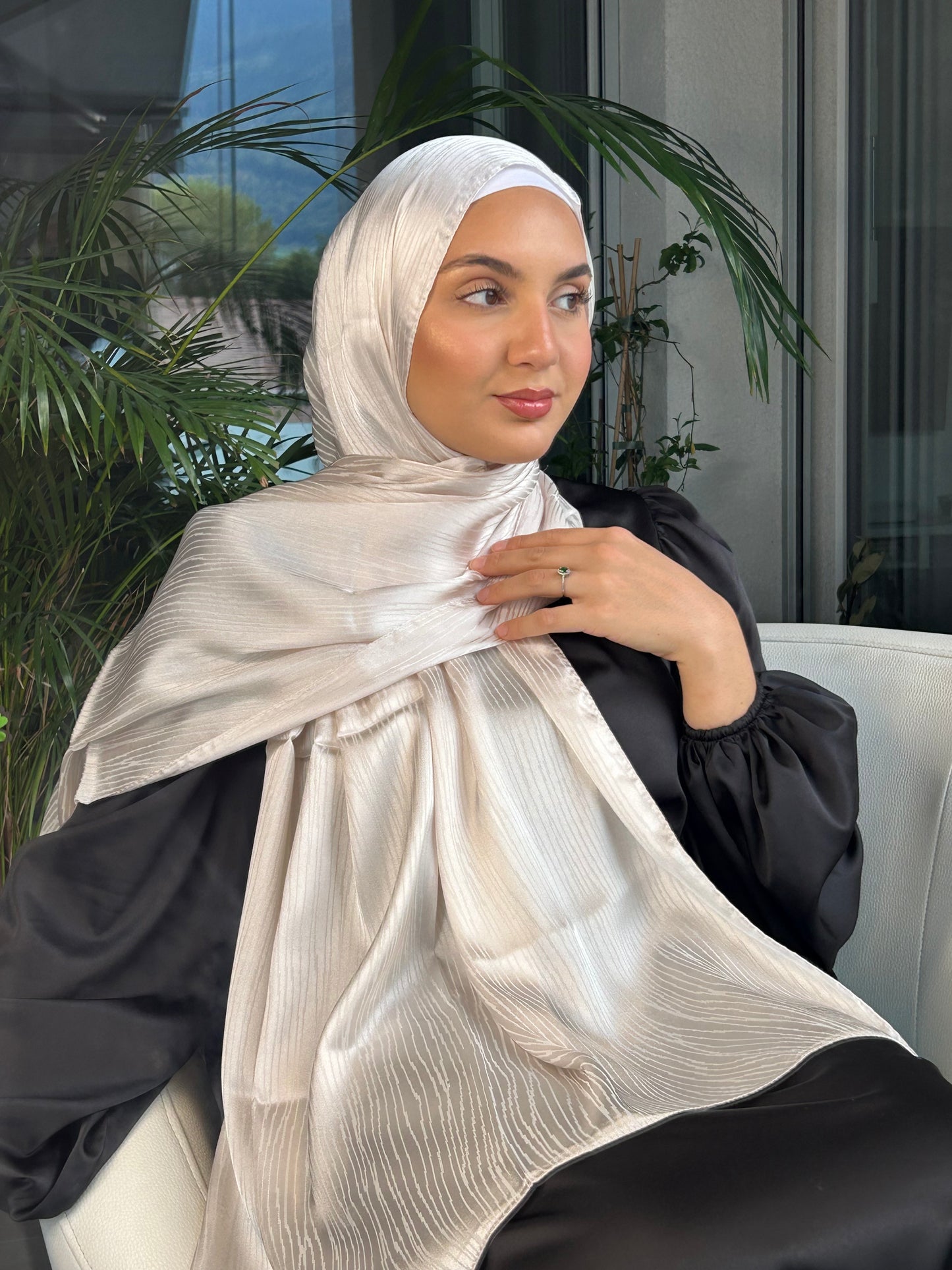 Zebra silk hijab