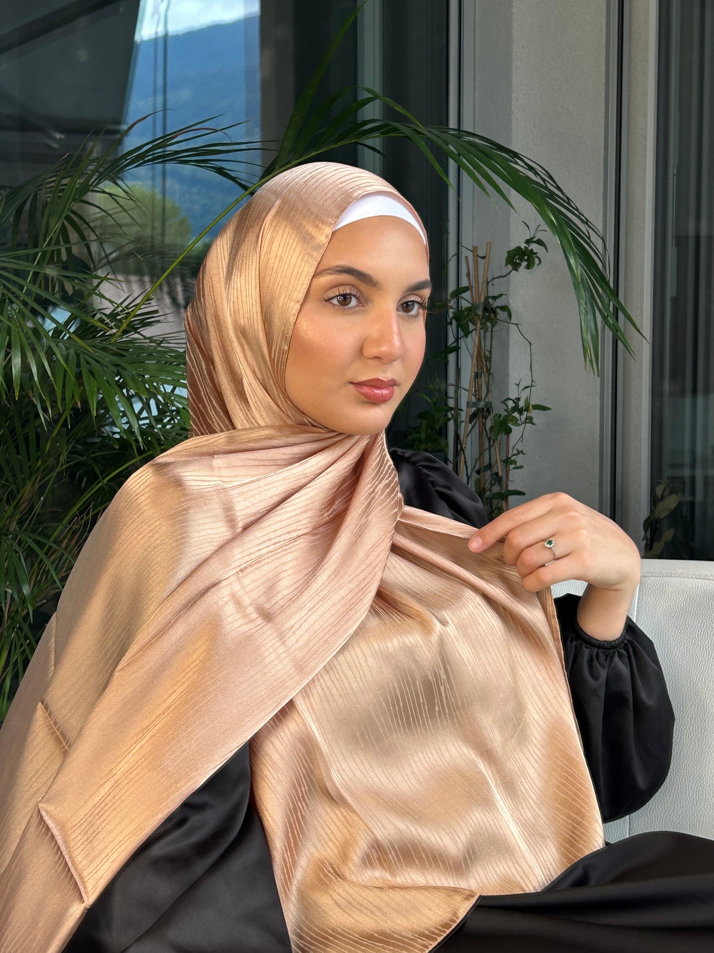 Zebra silk hijab